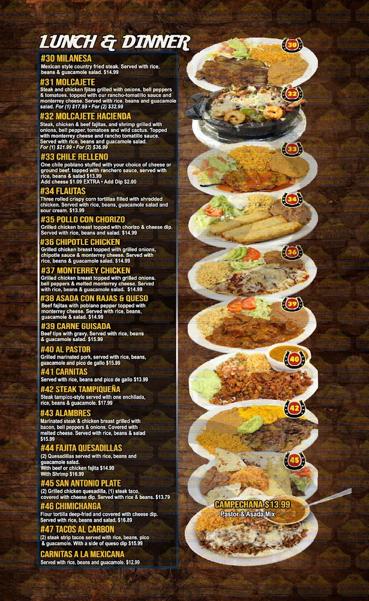 La Hacienda De Jalisco Menu - Image 3